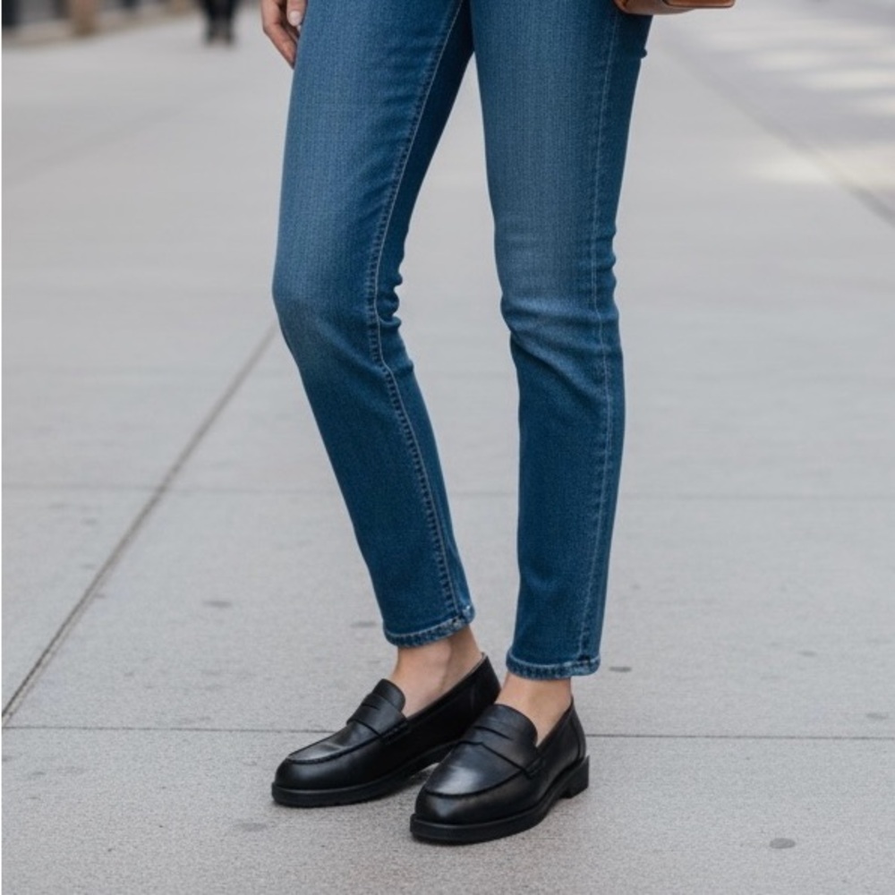 ✨ Brand New Sam Edelman “Birch” Black Leather Penny Loafers ✨